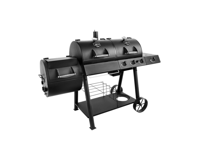 Gas charcoal smoker grill combo best sale