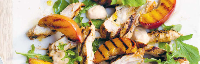 BBQ Chicken and Peach Salad