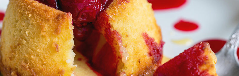 White Chocolate and Spiced Cherry Brioche Pudding