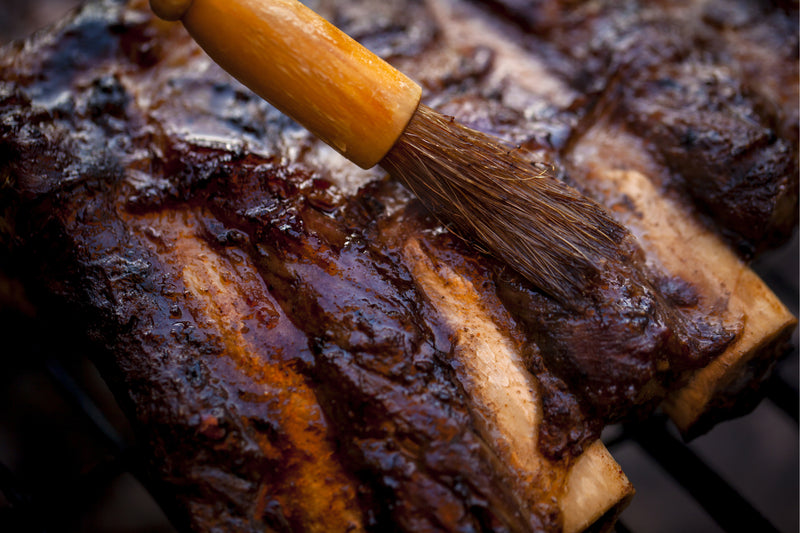 Smoked Beef Short Rib with Bourbon Porter BBQ Sauce