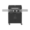 Gasmate Quasar 4B Trolley BBQ with Solid Hood & Side Burn (Product Code: BQ3471)