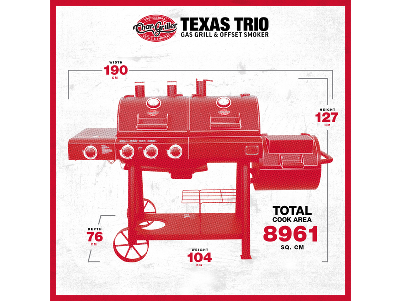 Char-Griller Texas Trio