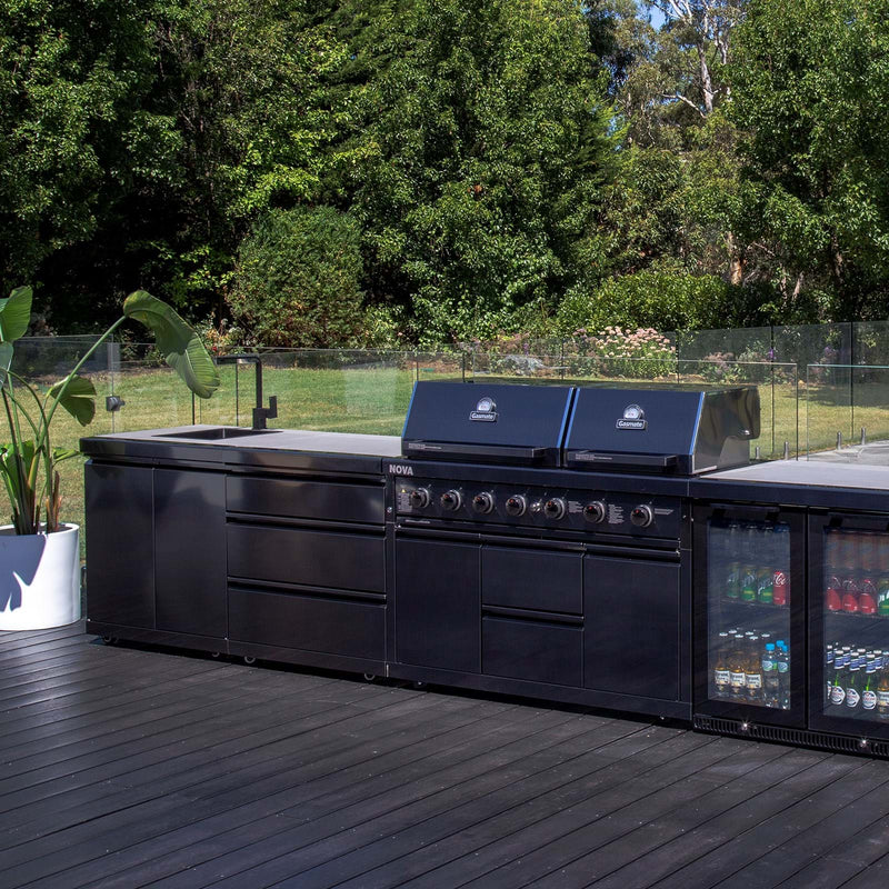 Gasmate Nova Graphite 6Burner Twin Hood BBQ (no side burner) (Product Code: BQ2092)