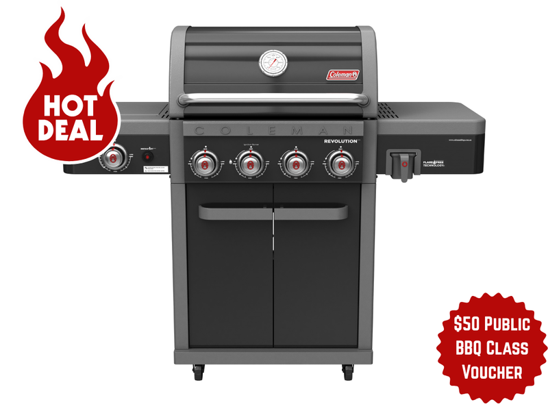Coleman Revolution™ 4 Burner BBQ with Side Burner