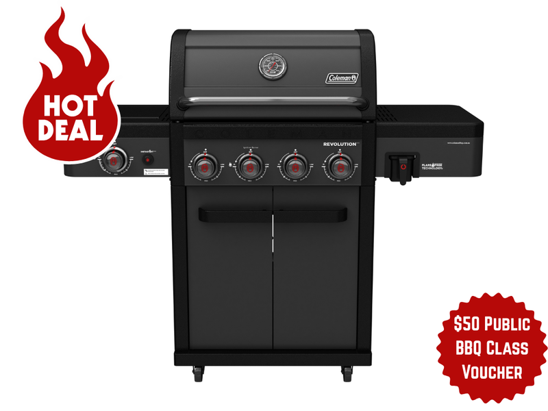 Coleman Revolution™ 4 Burner BBQ with Side Burner