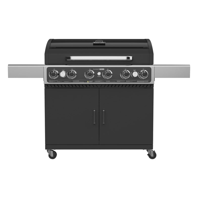 Gasmate Quasar Pro 6B Trolley BBQ with Window in Hood & Side Burn (On Back order till July 2024) (Product Code: BQ3477)