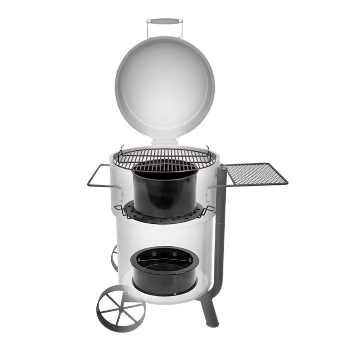 (Product Code: 19202099) The Oklahoma Joe’s® Bronco Pro Drum Smoker - XL Large BLACK