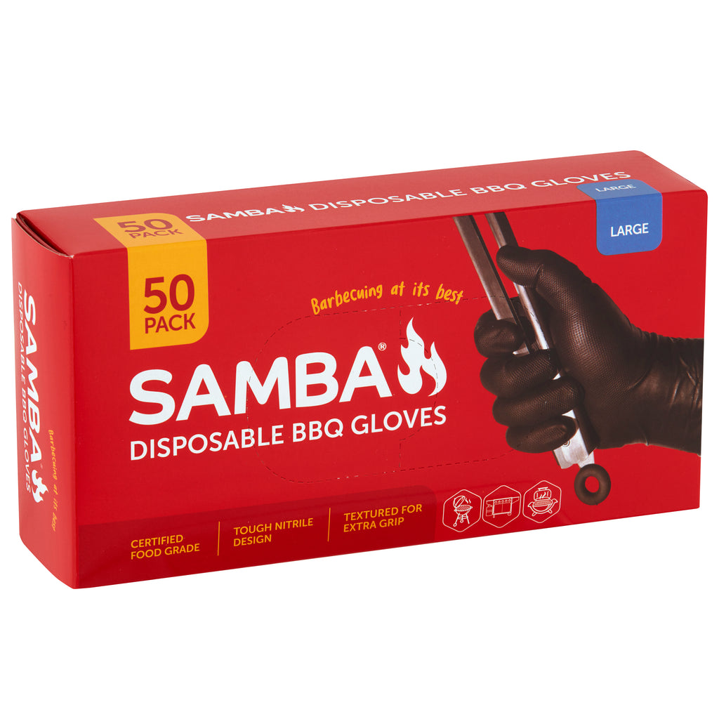 Samba Disposable BBQ Gloves 50 PK Large (Product Code: SANG501)