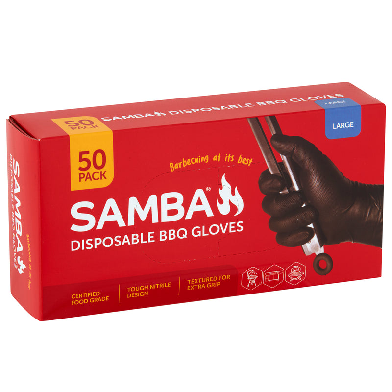 (Product Code: SANG501) Samba Disposable BBQ Gloves 50 PK Large