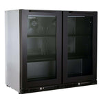 (Product Code: BFR2088) Gasmate 2 Door Premium Glass Door Bar Fridge- 187L Black Interior (suits Nova Graphite Kitchen)