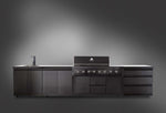(Product Code: BQ2092) Gasmate Nova Graphite 6Burner Twin Hood BBQ- no side burner